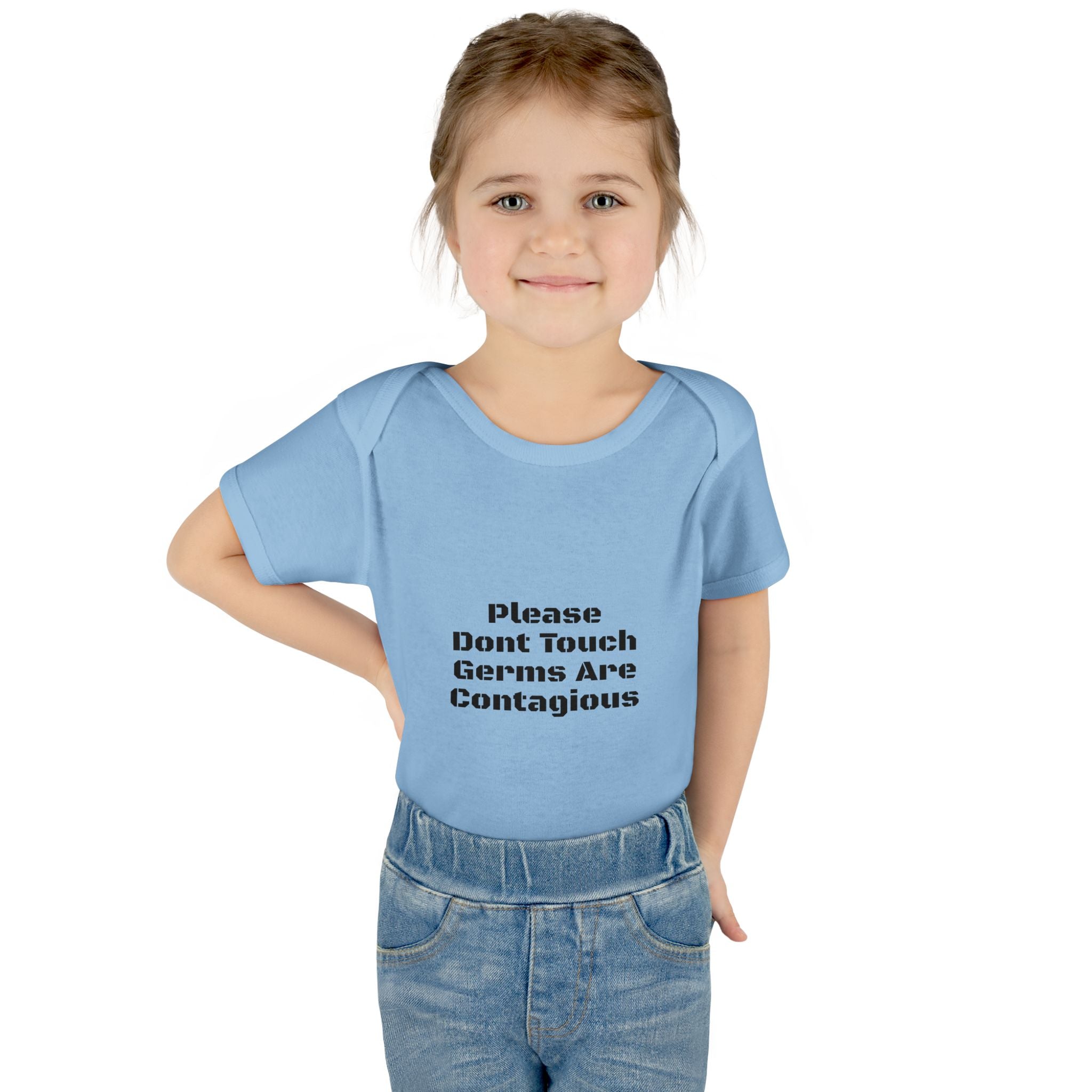 Infant Bodysuit - "Please Don’t Touch Germs Are Contagious" Funny Baby Onesie