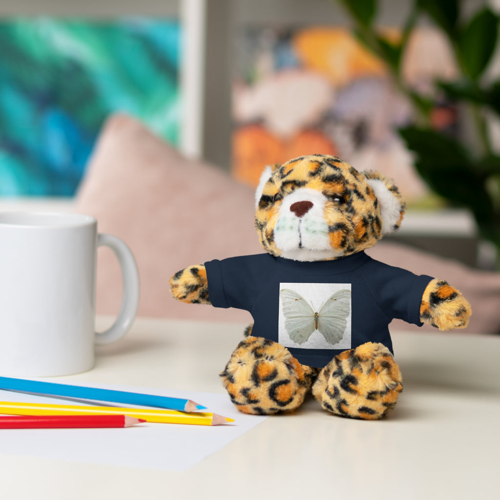 Plush Teddy Bear with Butterfly Tee — Soft Stuffed Animal Gift