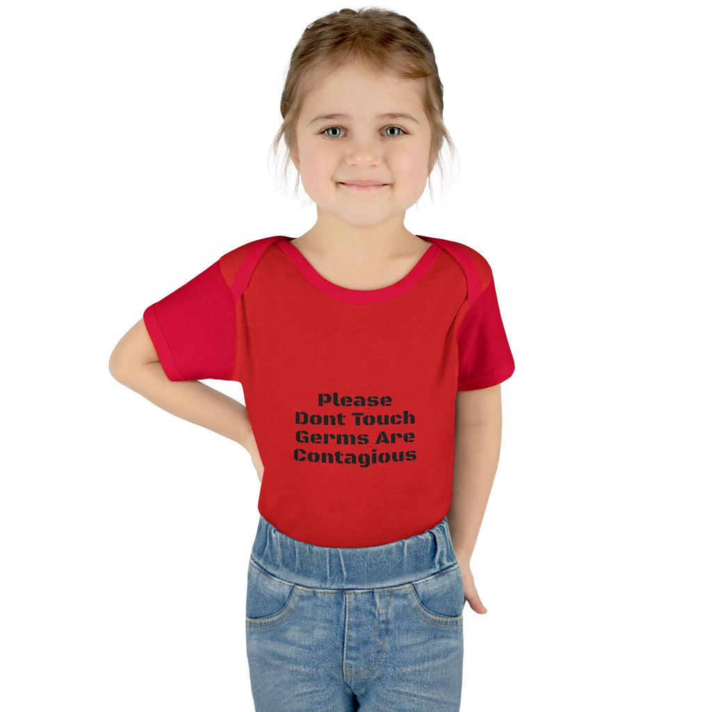 Infant Bodysuit - "Please Don’t Touch Germs Are Contagious" Funny Baby Onesie
