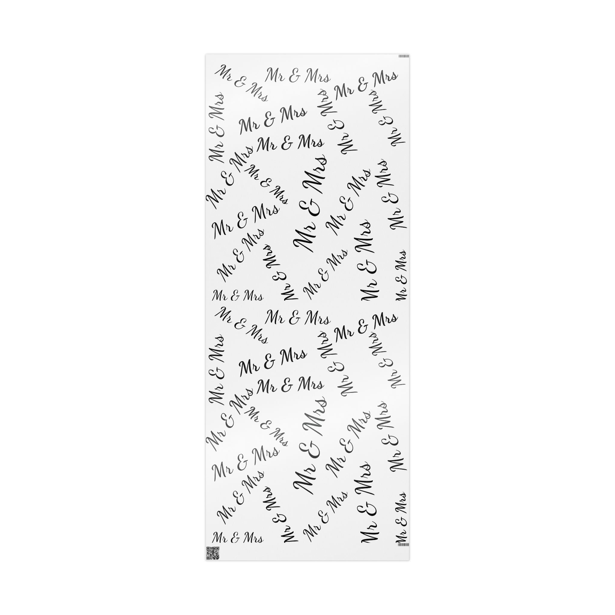Monochrome Handwritten "Merry" Wrapping Paper Roll