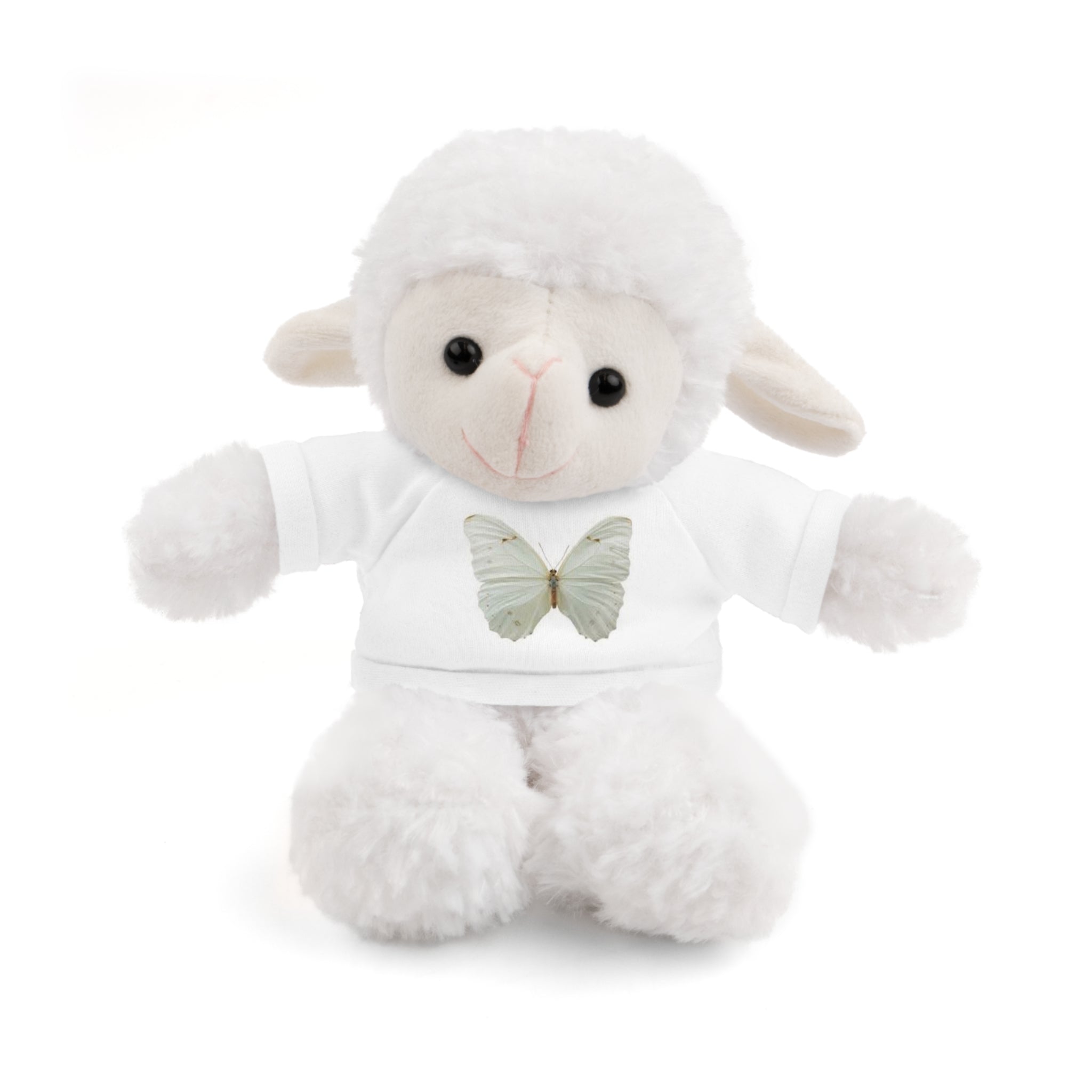 Plush Teddy Bear with Butterfly Tee — Soft Stuffed Animal Gift