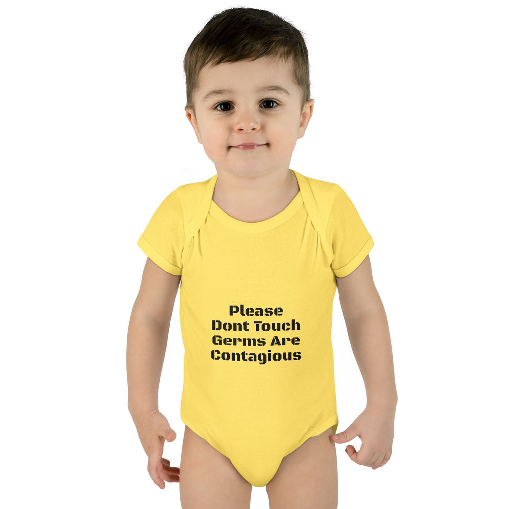 Infant Bodysuit - "Please Don’t Touch Germs Are Contagious" Funny Baby Onesie