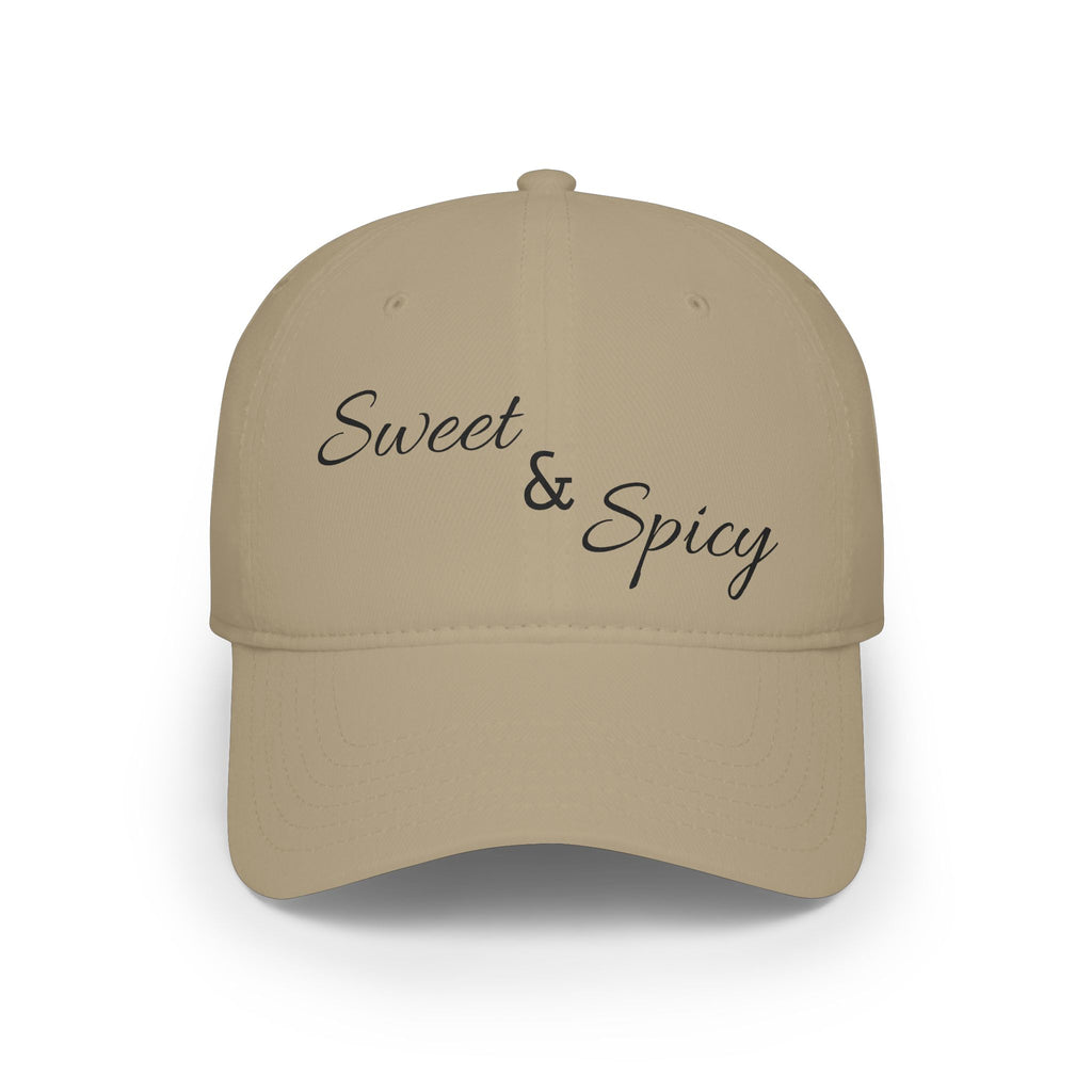 Sweet & Spicy Baseball Cap — Embroidered Tan Low-Profile Hat