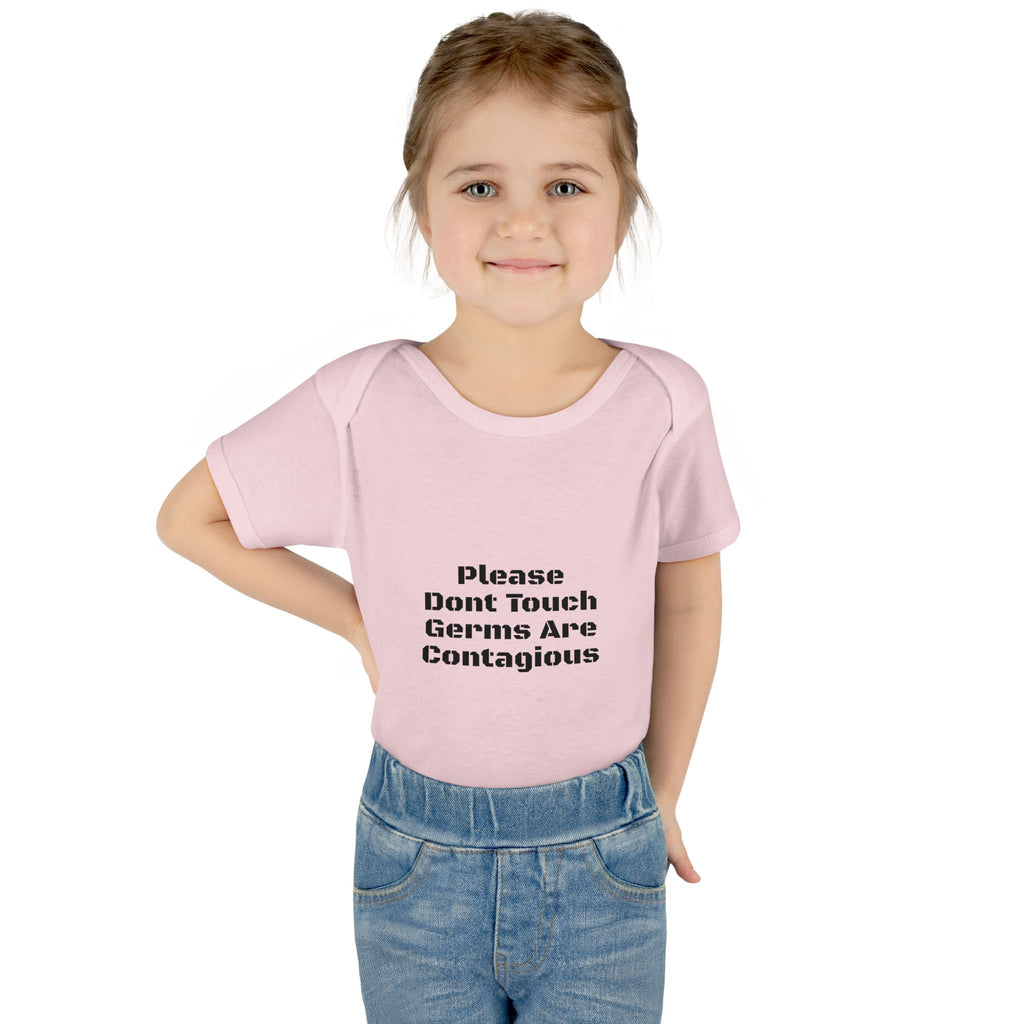 Infant Bodysuit - "Please Don’t Touch Germs Are Contagious" Funny Baby Onesie