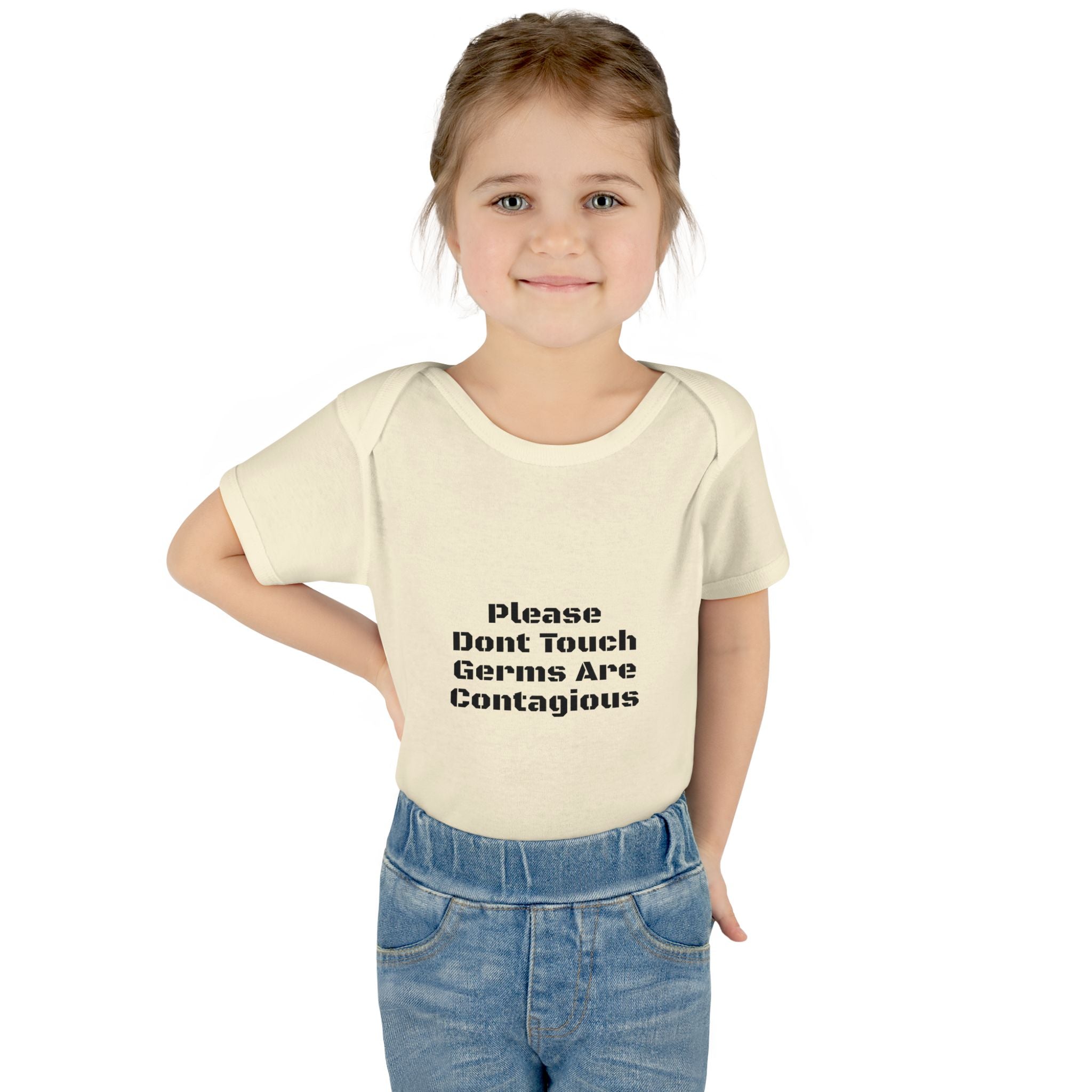 Infant Bodysuit - "Please Don’t Touch Germs Are Contagious" Funny Baby Onesie