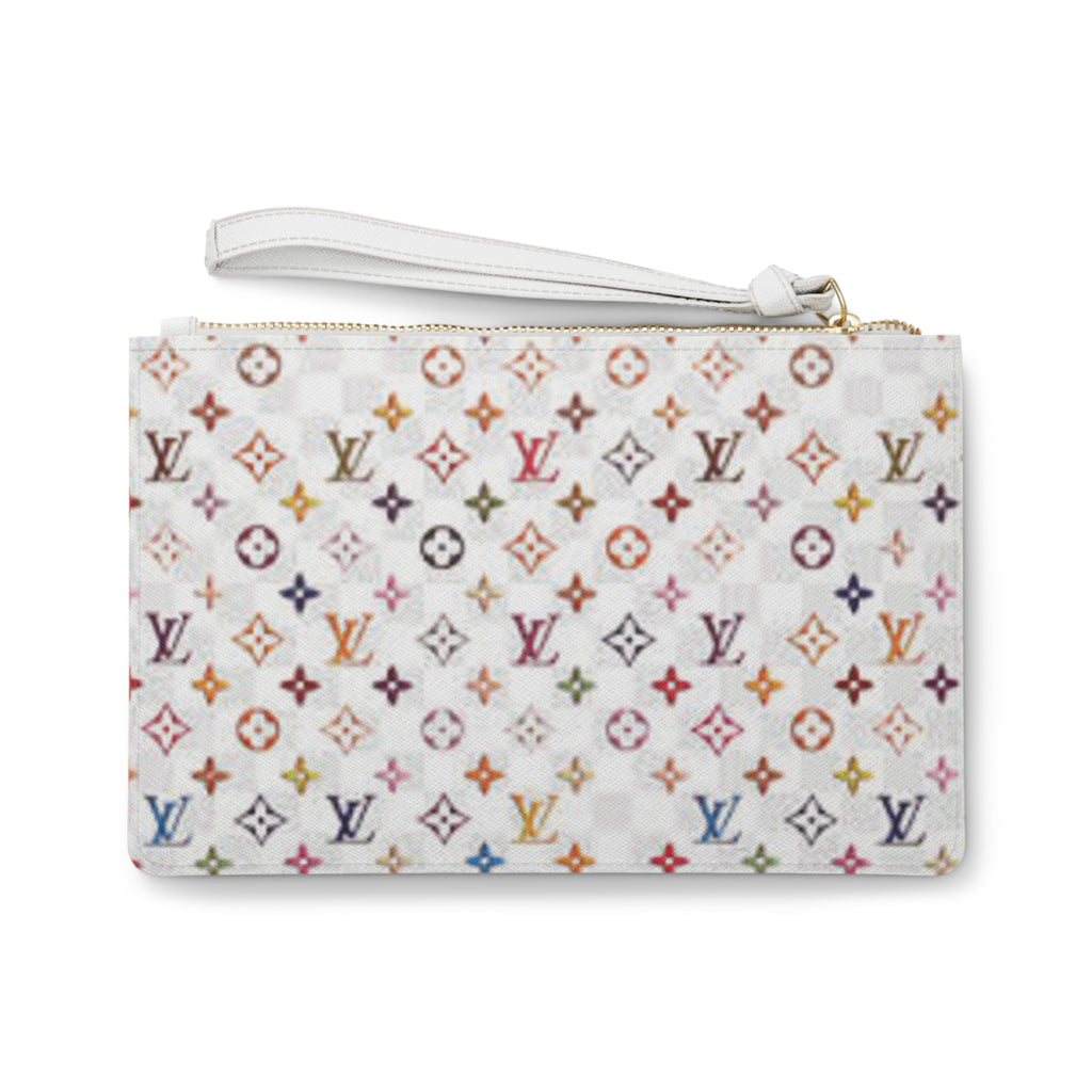 Monogram Print Clutch Bag — Luxury-Inspired Wristlet for Everyday & Special Occasions