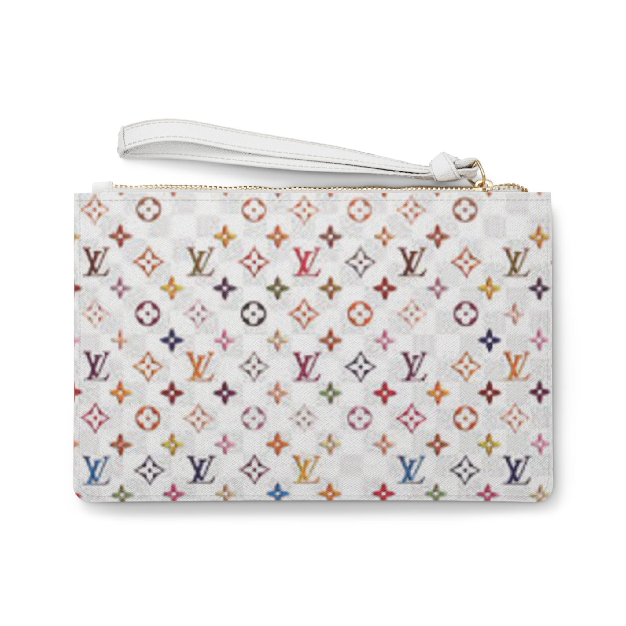 Monogram Print Clutch Bag — Luxury-Inspired Wristlet for Everyday & Special Occasions