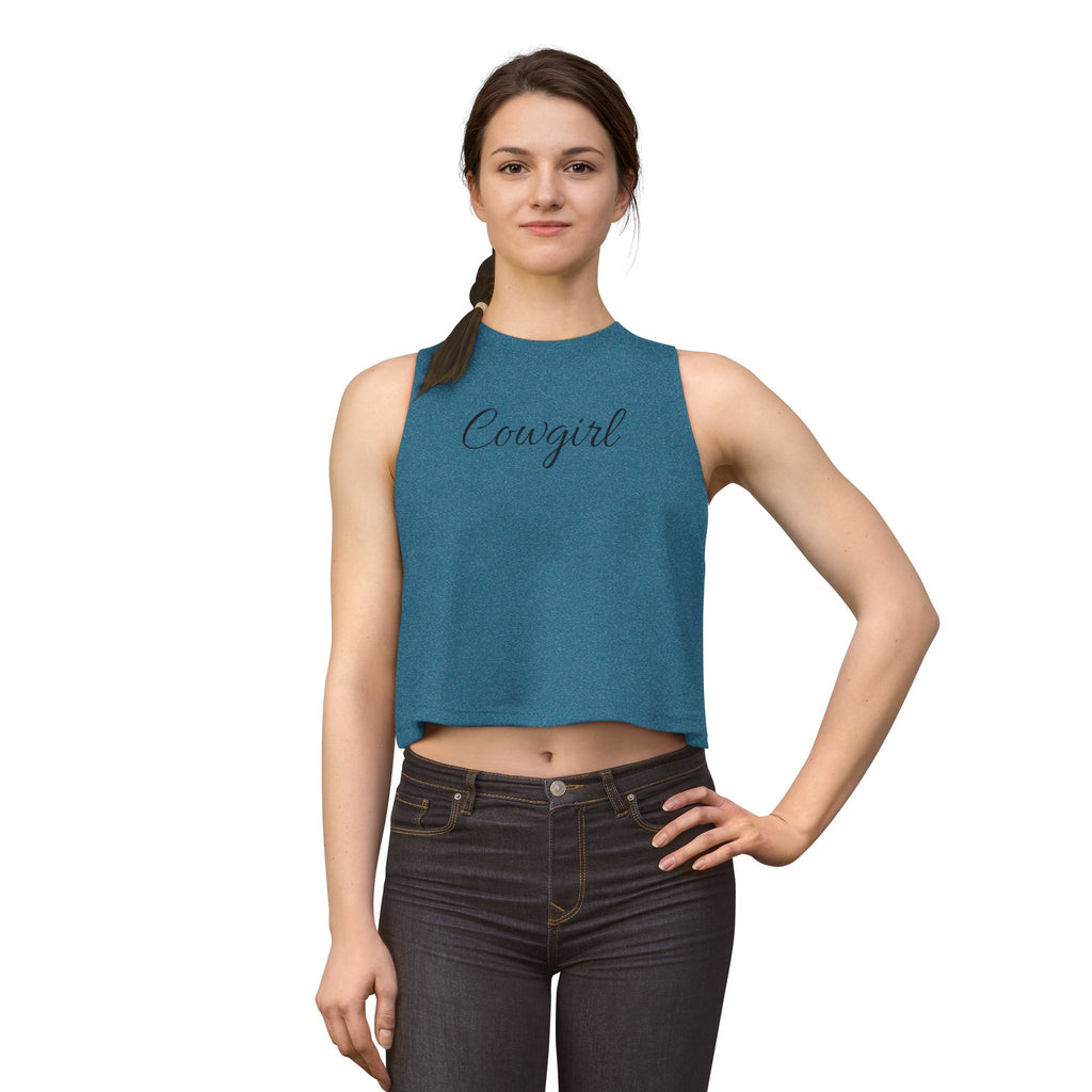 Cowgirl Crop Top — Women's Western Script Tank