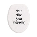 Bath Mat Set — Funny ‘Put The Seat DOWN’ & ‘Aim Correctly Into Toilet’ 3-Piece Bathroom Rug Set