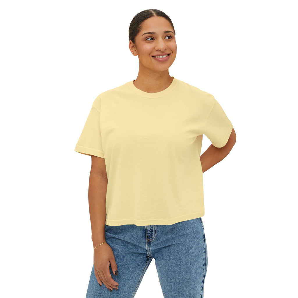 Women's Boxy Tee — “No Boys Are Worth My Education” Feminist Statement Shirt