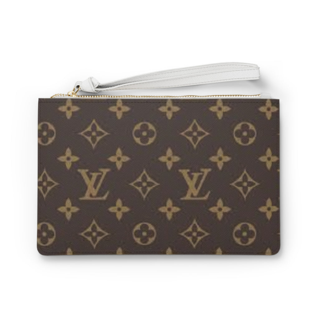 Monogram Print Clutch Bag — Luxury-Inspired Wristlet for Everyday & Special Occasions