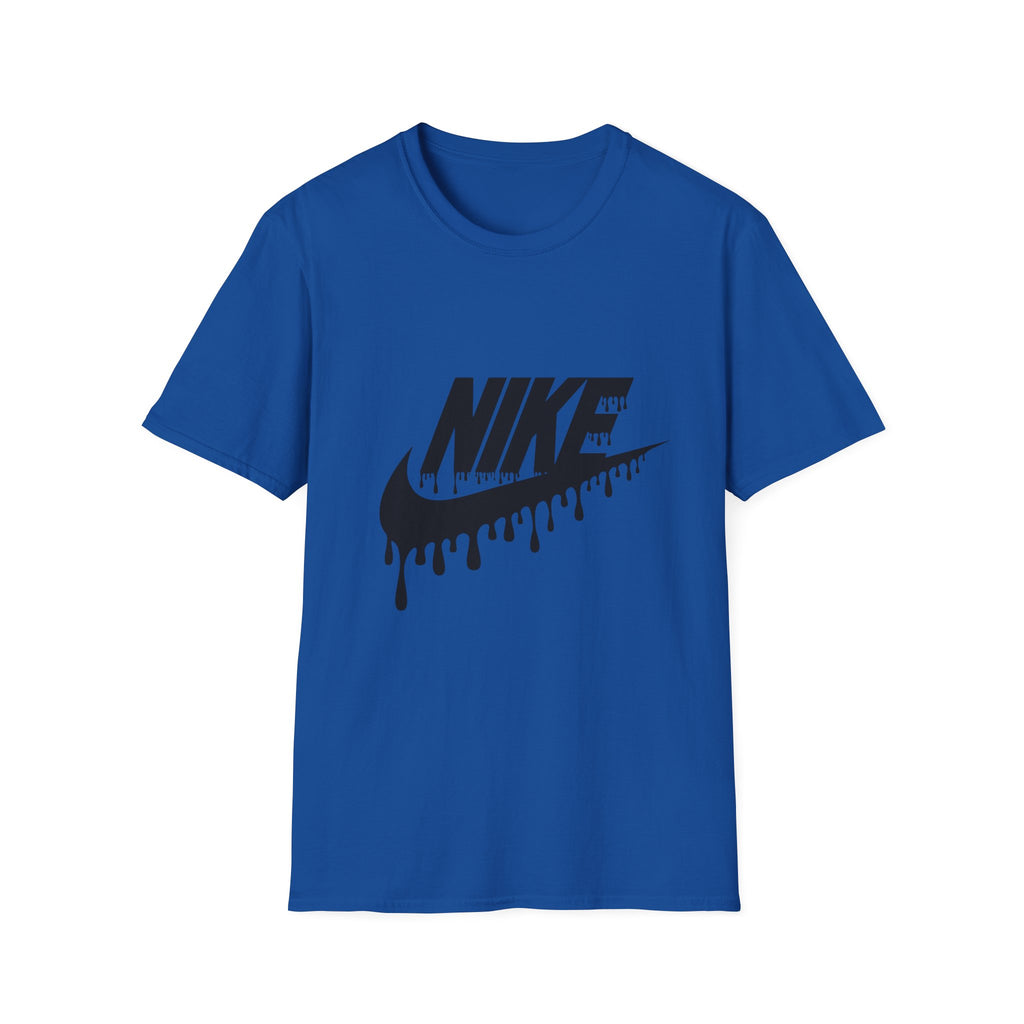 Drip Logo T‑Shirt — Black 'NIKE' Dripping Swoosh Graphic Tee