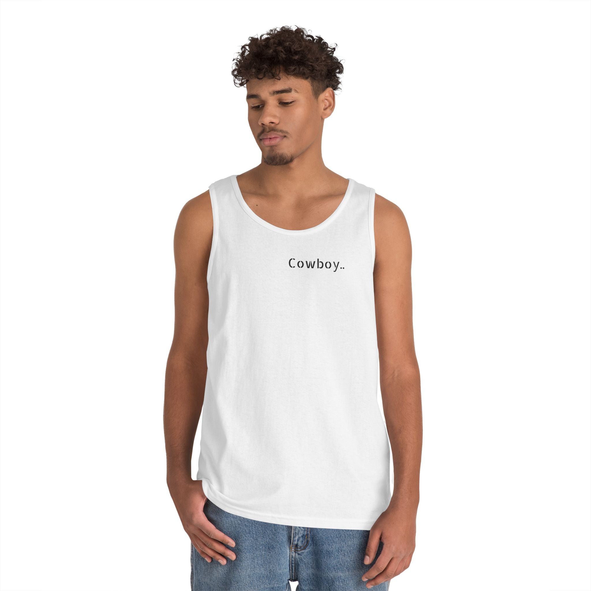 Cowboy Tank Top - "Cowboy" Front, "Cowboy Gone Wild" Back Graphic Tank