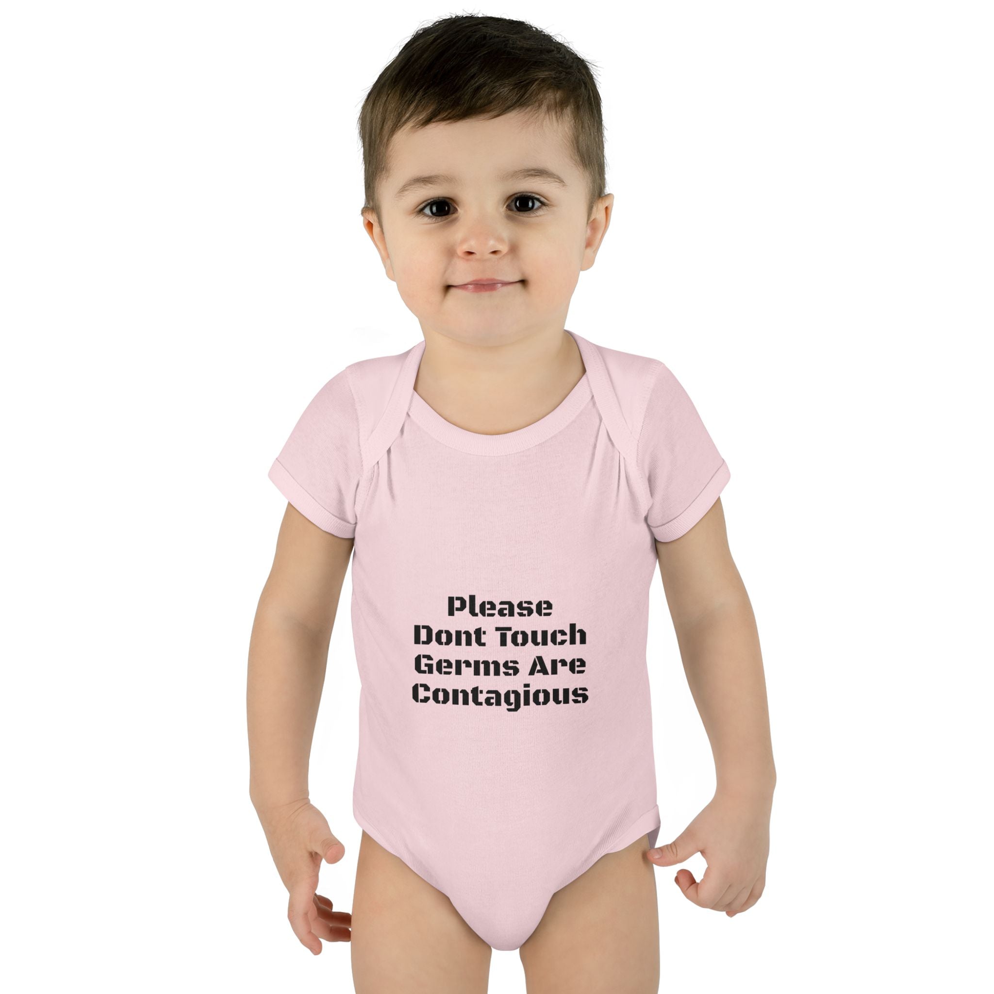 Infant Bodysuit - "Please Don’t Touch Germs Are Contagious" Funny Baby Onesie