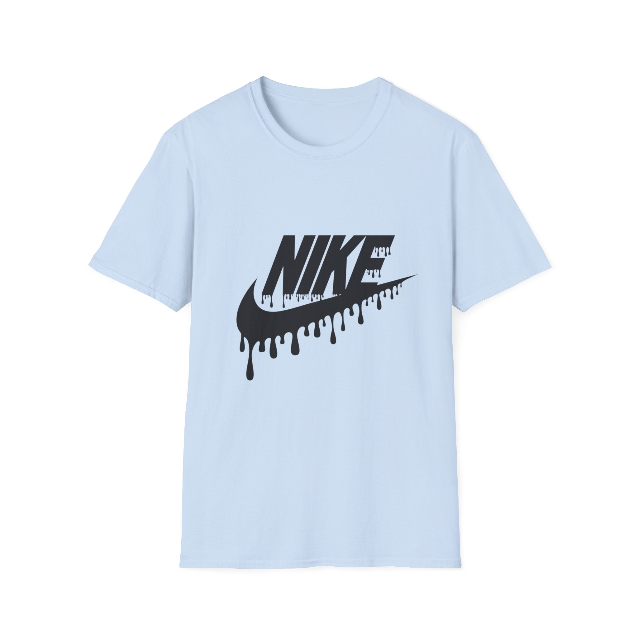 Drip Logo T‑Shirt — Black 'NIKE' Dripping Swoosh Graphic Tee