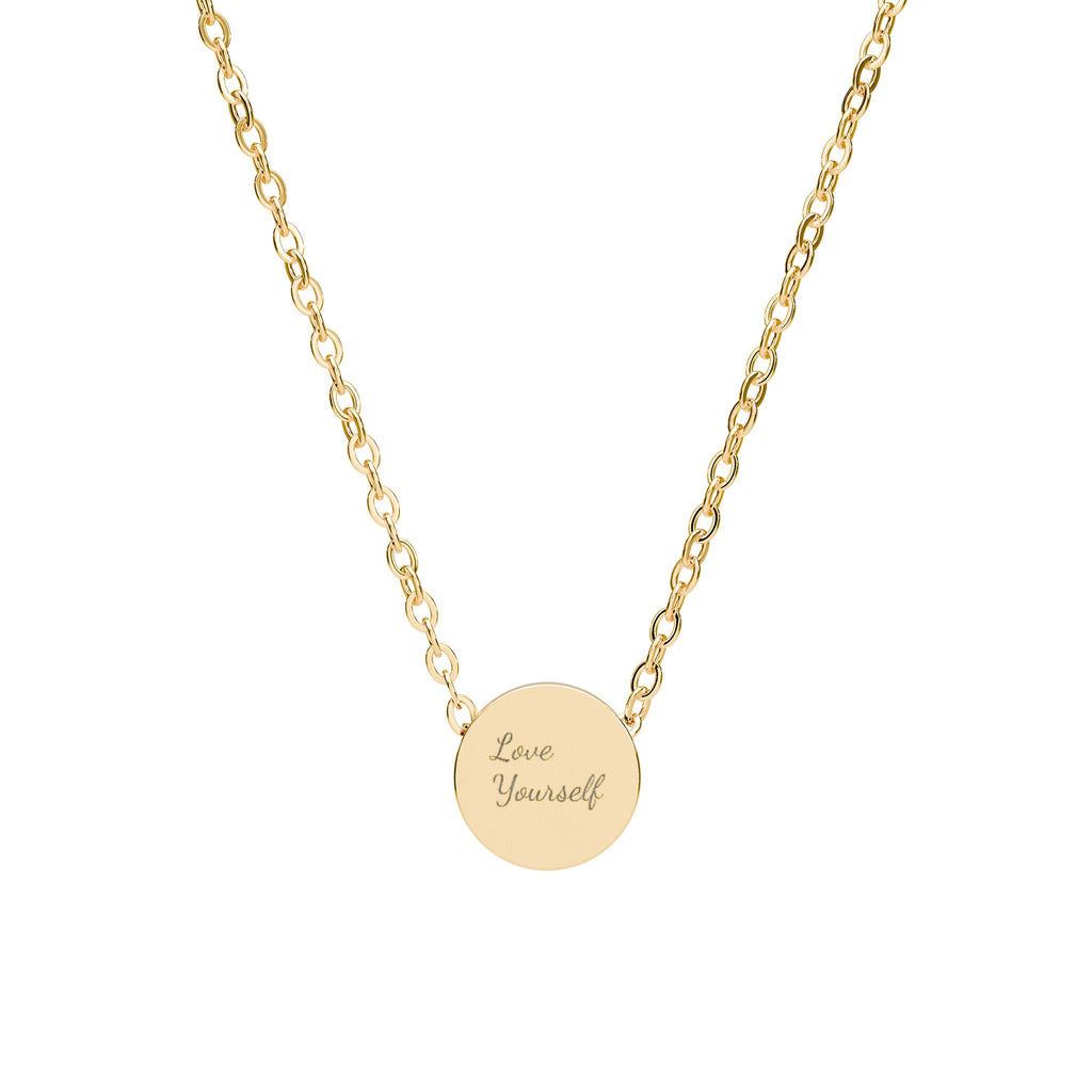 Mini Circle Necklace (Engraving)