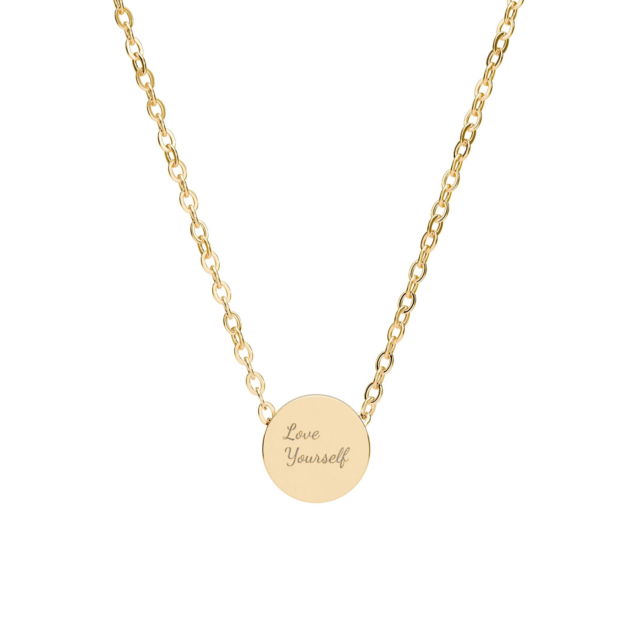 Mini Circle Necklace (Engraving)