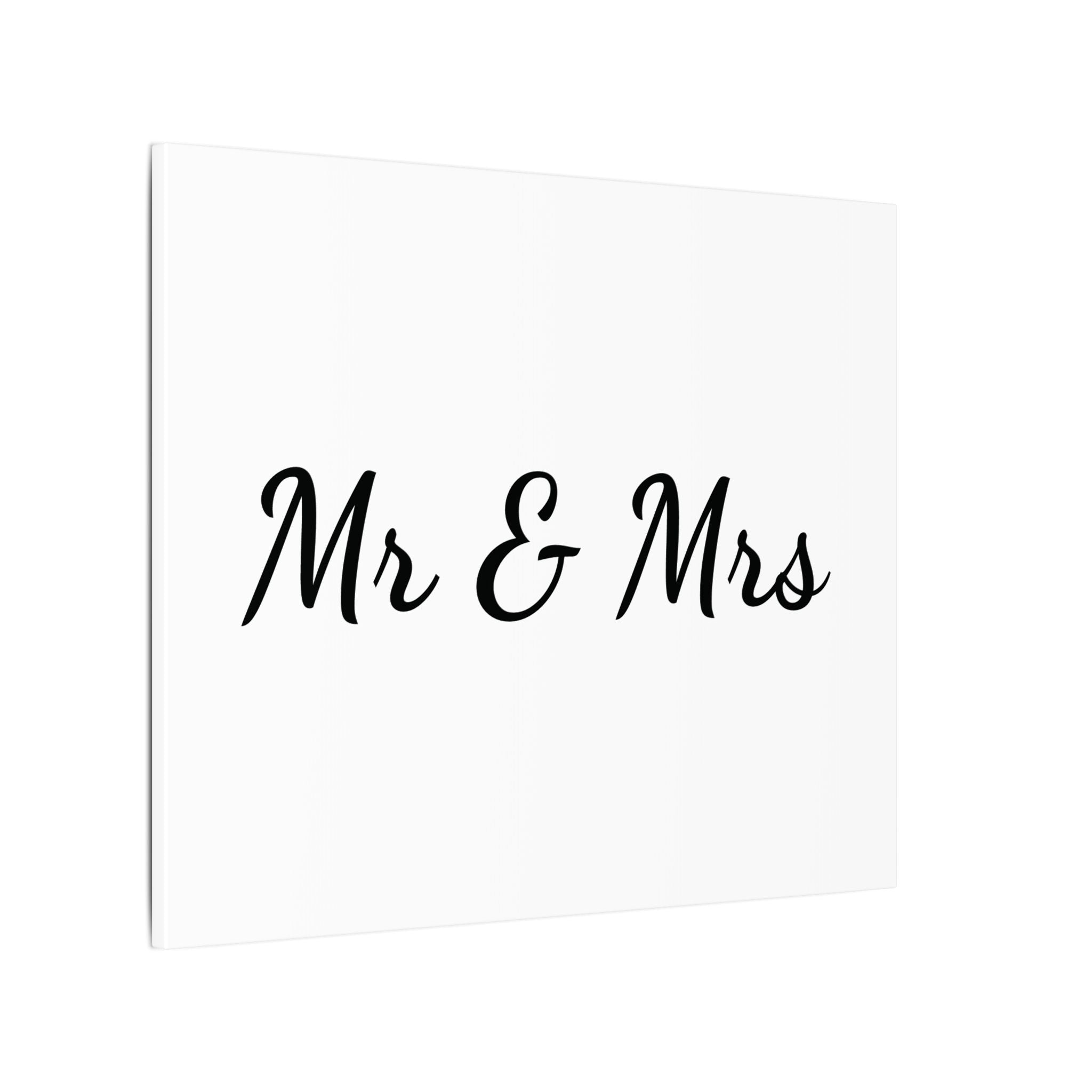 Mr & Mrs Wedding Canvas Print — Minimalist Stretched Wall Art