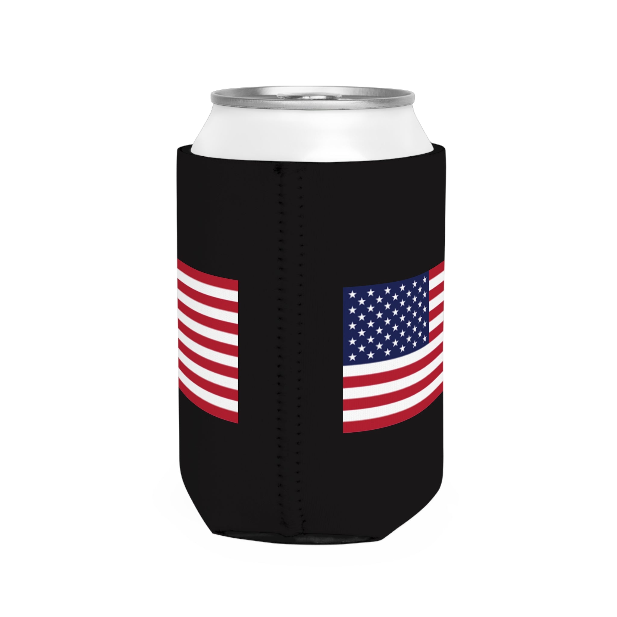 American Flag Can Cooler Sleeve – Patriotic Beer Koozie for 4th of July & Veterans